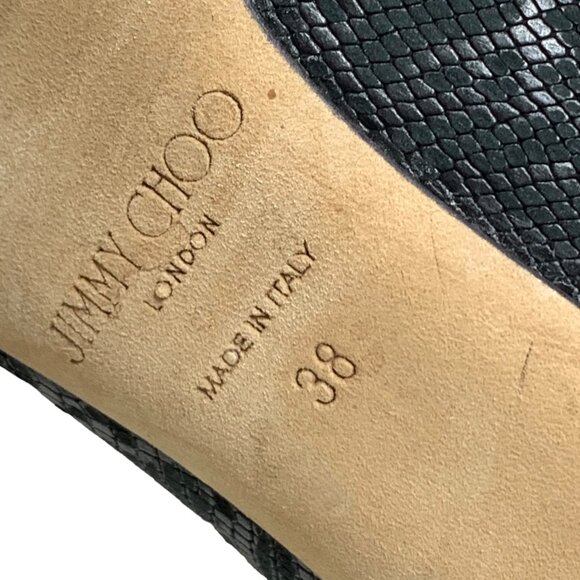 JIMMY CHOO Duke‎ Snakeskin  Rear Zip Booties Size - Picture 5 of 11